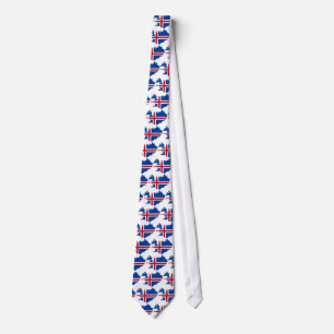 Iceland IS Ísland Flag map Tie