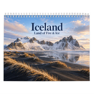 Iceland Land of Fire & Ice Nature Scenery Calendar