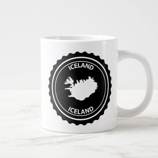Iceland Large Coffee Mug (Right)