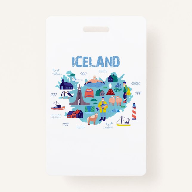 Iceland map badge (Front)
