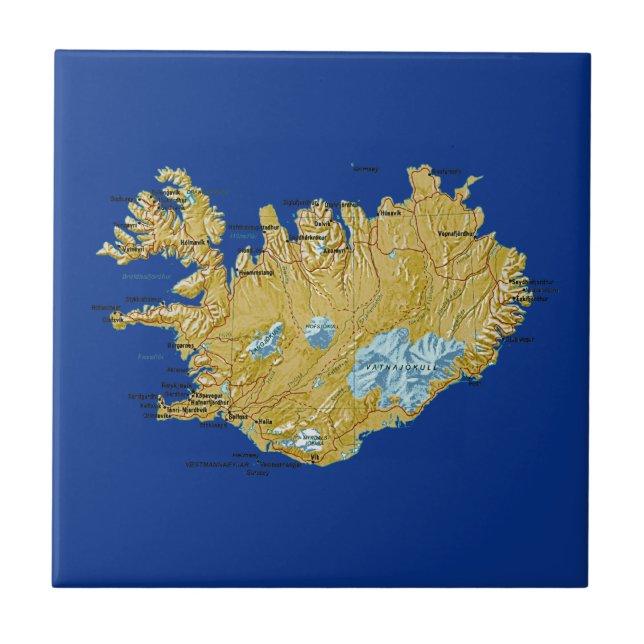 Iceland Map Tile (Front)