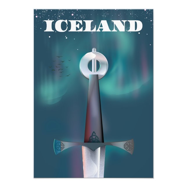 Iceland Medieval Sword Photo Print (Front)