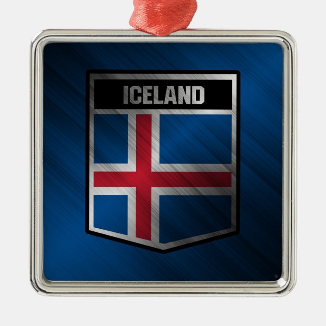 Iceland Metal Ornament (Front)