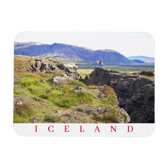 Iceland Mid-Atlantic Ridge view fridge magnet (Horizontal)