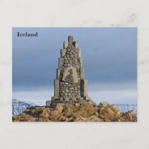 Iceland, Monument  Stephan Stephansson, Vatnsskard Postcard