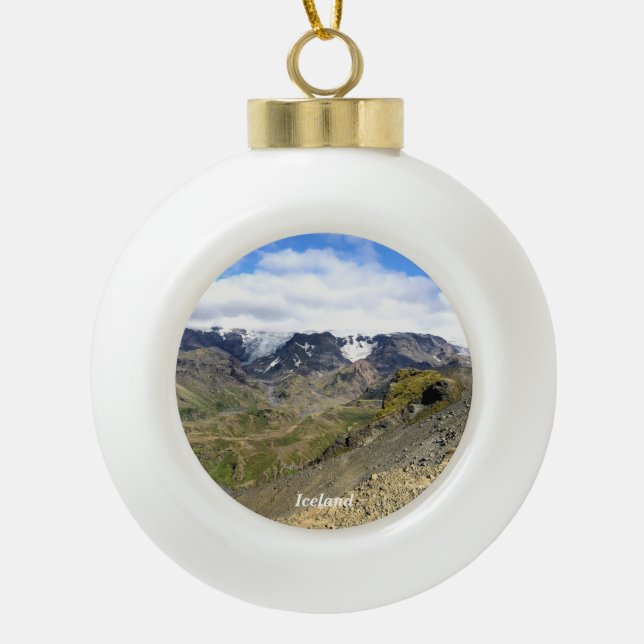 Iceland nature - Ceramic Ornament (Front)