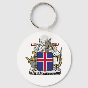 Iceland Official Coat Of Arms Heraldry Symbol Keychain