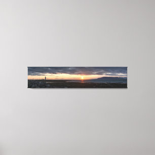 Iceland panorama sunset canvas print