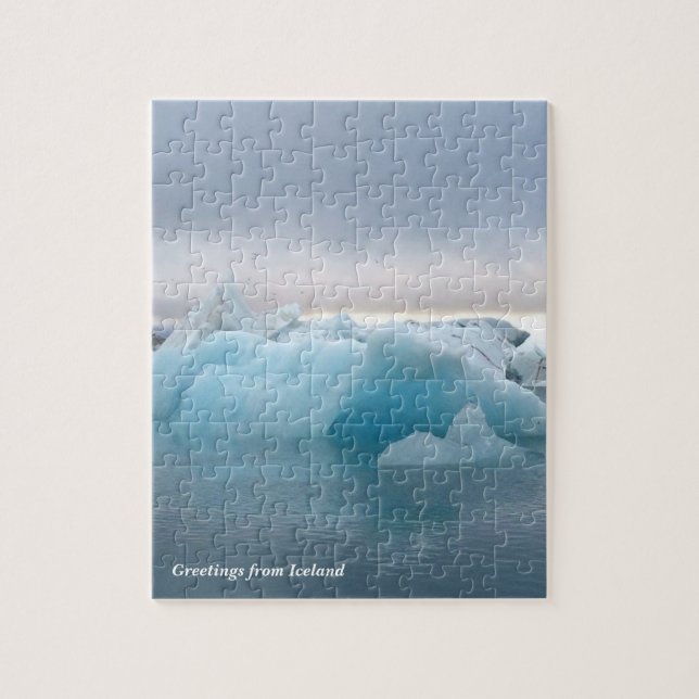 Iceland - Personalized glacier lagoon puzzle (Vertical)