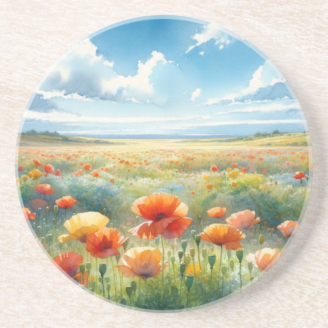 Iceland Poppies Coaster (Front)