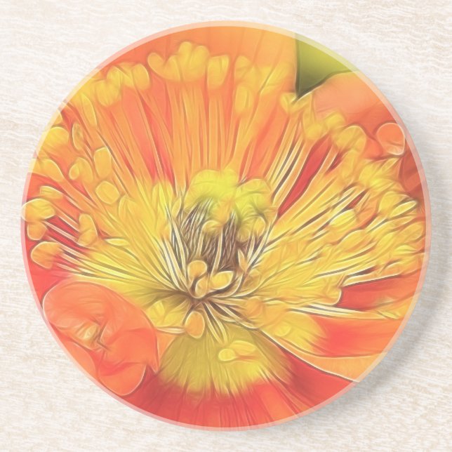 Iceland Poppy Coaster (Front)