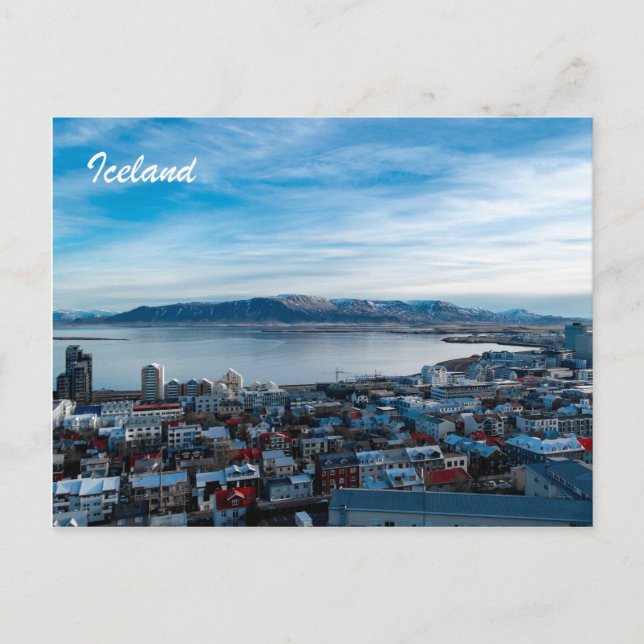 Iceland Postcard -- Reykjavik Skyline (Front)