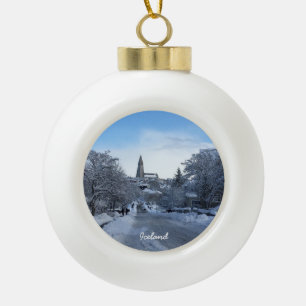Iceland Reykjavik - ceramic ornament