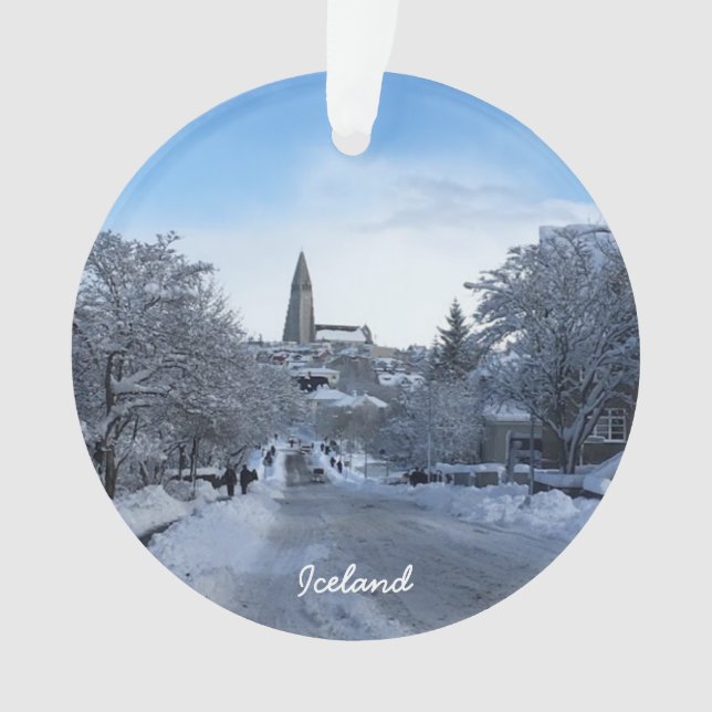 Iceland Reykjavik - ceramic ornament (Front)