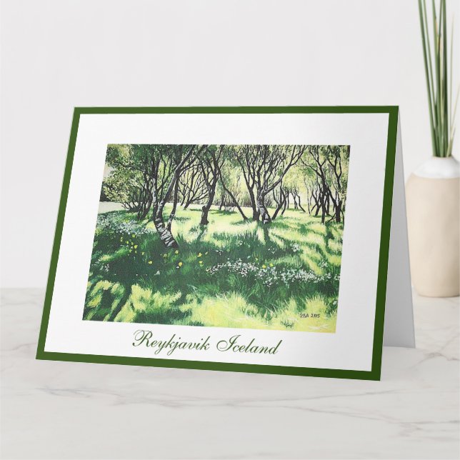 Iceland Reykjavik sunshine art by Pola.B.Alex  Card (Front)