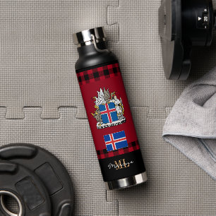 Iceland Rustic Vacuum Insulated, Icelandic Flag Water Bottle