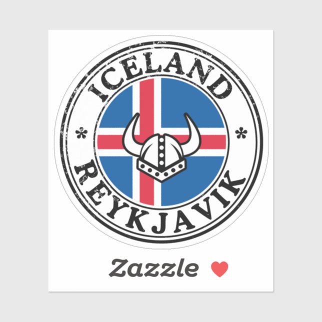 Iceland Seal Sticker Round Flag For Laptop Book (Sheet)