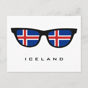 Iceland Shades custom text & colour postcard