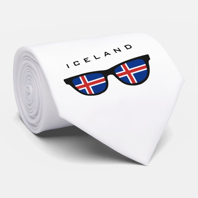 Iceland Shades custom text & colour tie (Rolled)