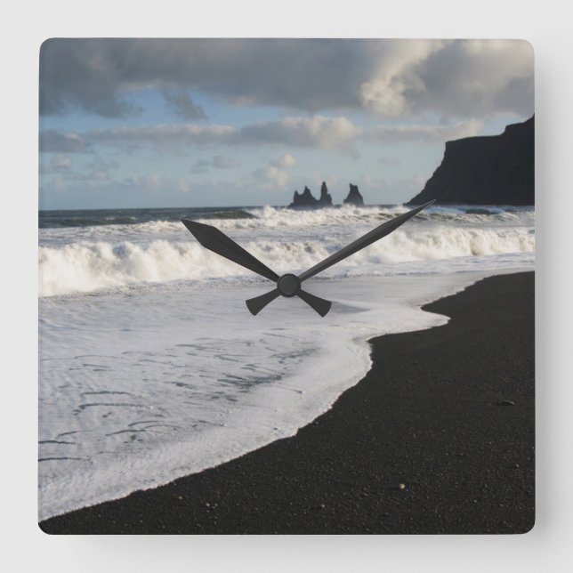 Iceland. South. Vik i Myrdal Square Wall Clock (Front)
