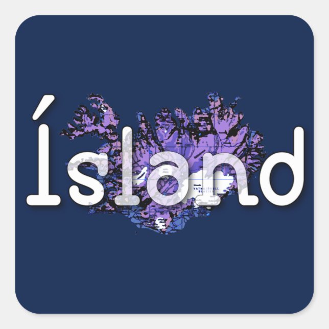 Iceland Square Sticker (Front)
