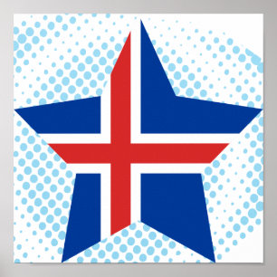 Iceland Star Poster