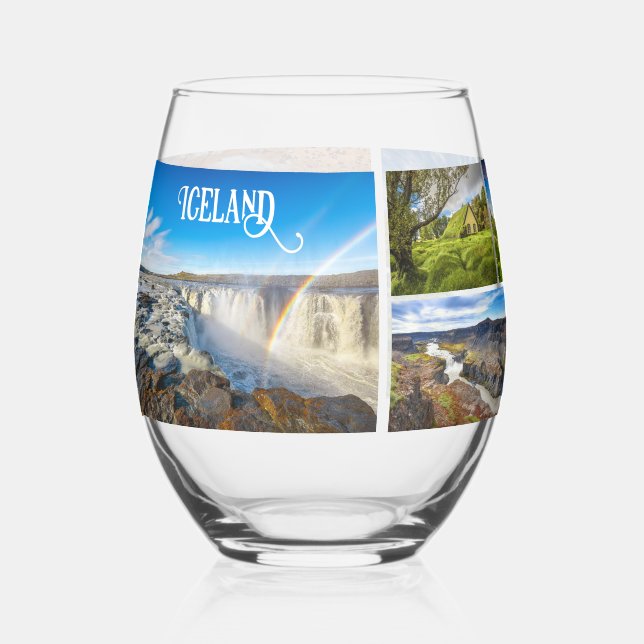 Iceland Stemless Wine Glass (Front)
