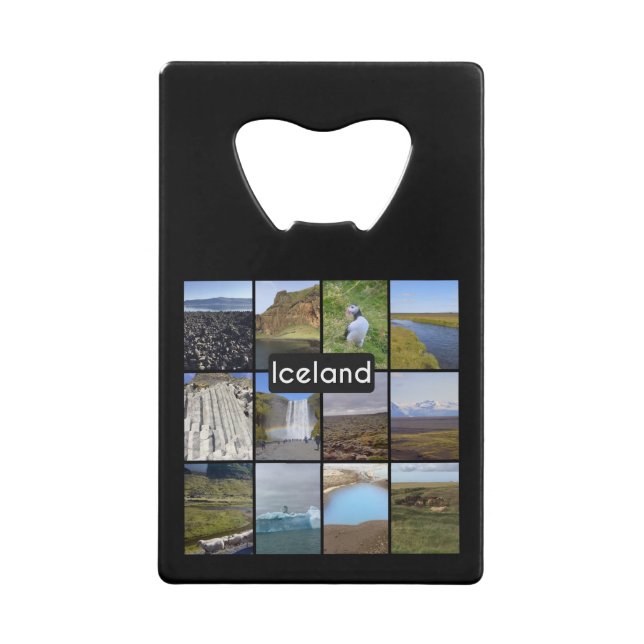 Iceland Summer Landscape Credit Card Bottle Opener (Front)