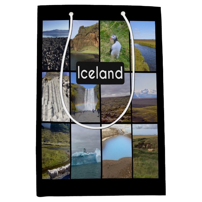 Iceland Summer Landscape Medium Gift Bag (Front)