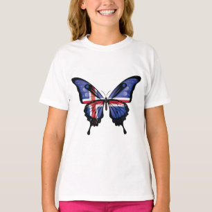 Iceland Swallowtail Butterfly Flag Sticker T-Shirt