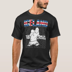 Iceland Table Tennis Support Icelandic Ping Pong T-Shirt