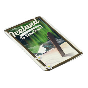 Iceland to Snowboard Magnet
