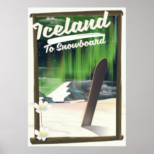 Iceland to Snowboard Poster