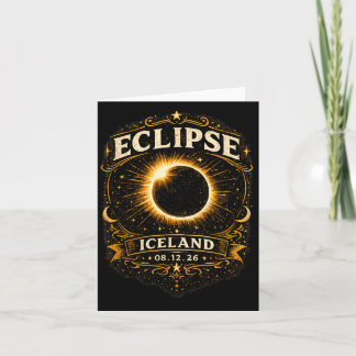 Iceland Total Solar Eclipse 2026 Celestial Eclipse Card