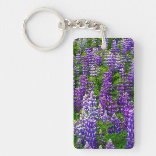 Iceland. Vik i Myrdal. Field of Lupines Keychain