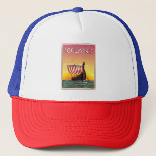 Iceland Viking Travel poster Trucker Hat