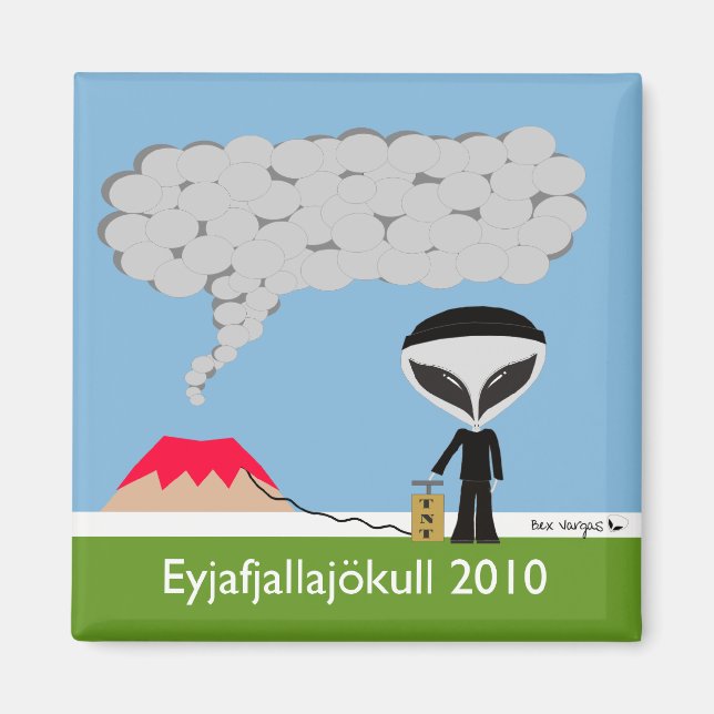 Iceland Volcano 2010 Magnet (Front)