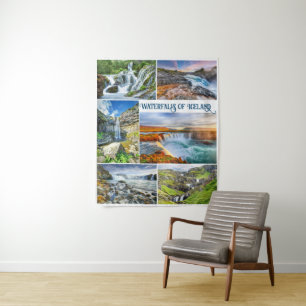 Iceland Waterfalls Tapestry