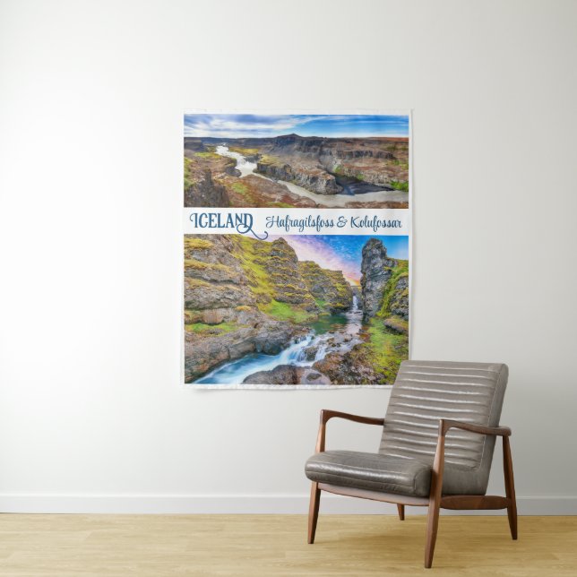 Iceland Waterfalls Tapestry (In Situ)