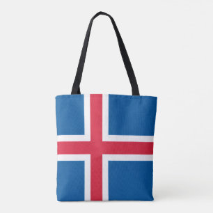 Icelander Flag, Flag of Iceland Tote Bag