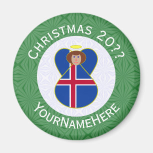 Icelandic Angel Christmas Flag Personalized Magnet