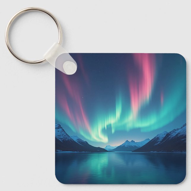 Icelandic Aurora Keychain (Front)