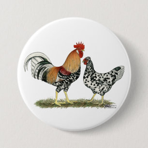 Icelandic Chickens 3 Inch Round Button