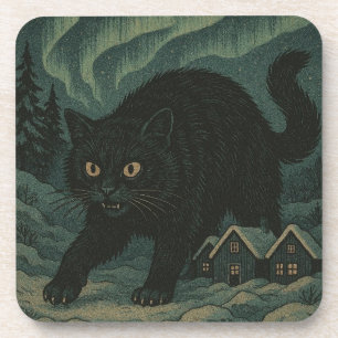 Icelandic Christmas yule Cat Coaster