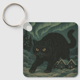 Icelandic Christmas yule Cat  Keychain