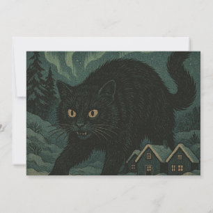 Icelandic Christmas yule Cat  Thank You Card