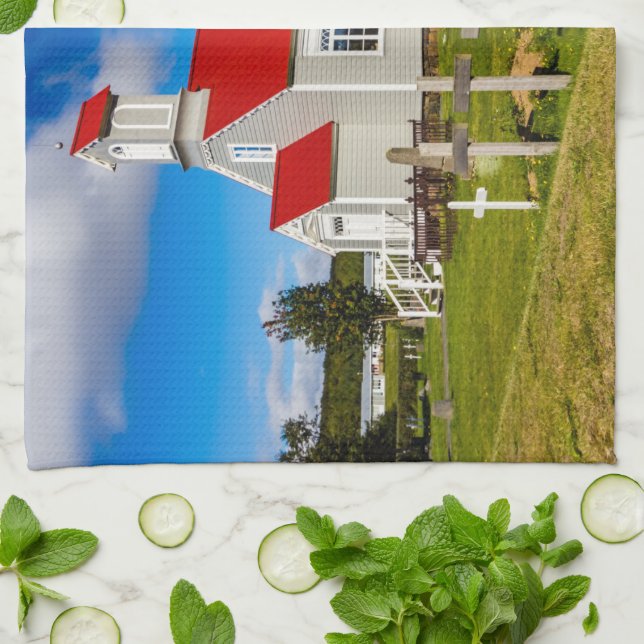 Icelandic Church Kitchen Towel (Folded)