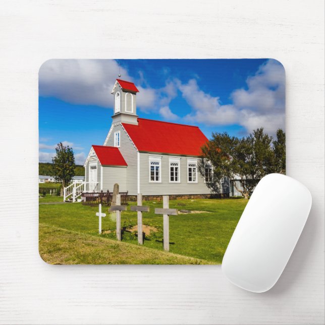 Icelandic Church Mouse Pad (With Mouse)