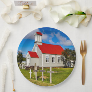 Icelandic Church Paper Plate