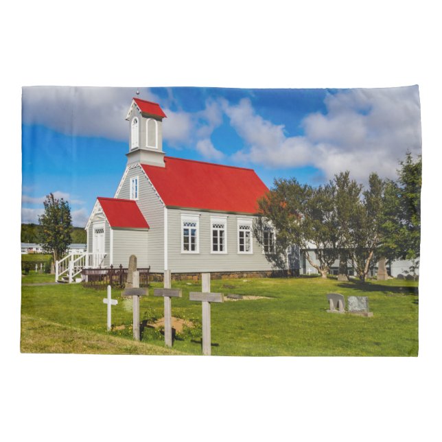 Icelandic Church Pillowcase (Back)